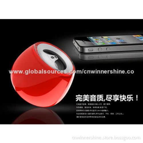 Bluetooth Speaker with Apple Shape, 100 to 20,000Hz Frequency Response